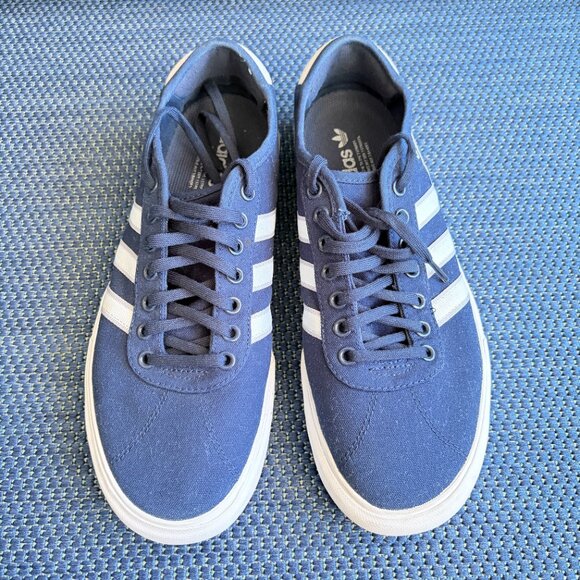 Adidas Daily 3.0 Navy Blue Canvas Stripe Sneaker Low Top Men's 10.5 - Pre-owned - Picture 2 of 10